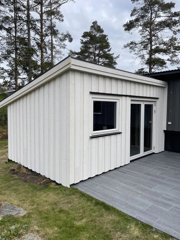 Tilbygg på hytte